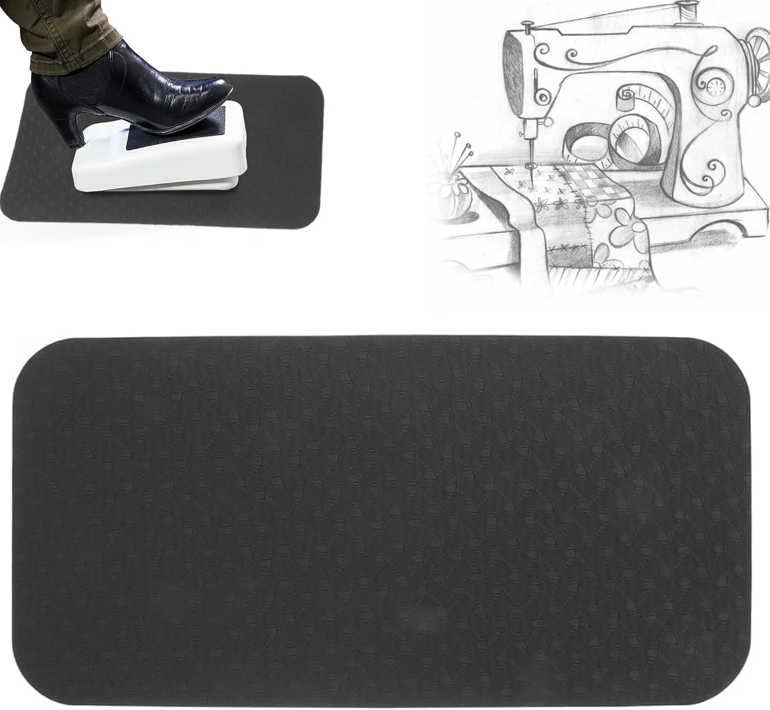 ست زیرانداز چرخ خیاطی CHENNAN، زیرانداز چرخ خیاطی، لوازم جانبی خیاطی کاهش دهنده نویز، پدال را در جای خود نگه می دارد، 34 * 17 * 0.8 سانتی متر (مشکی) ست زیرانداز چرخ خیاطی CHENNAN، زیرانداز چرخ خیاطی، لوازم جانبی خیاطی کاهش دهنده نویز، پدال را در جای خود نگه می دارد، 34 * 17 * 0.8 سانتی متر (مشکی)