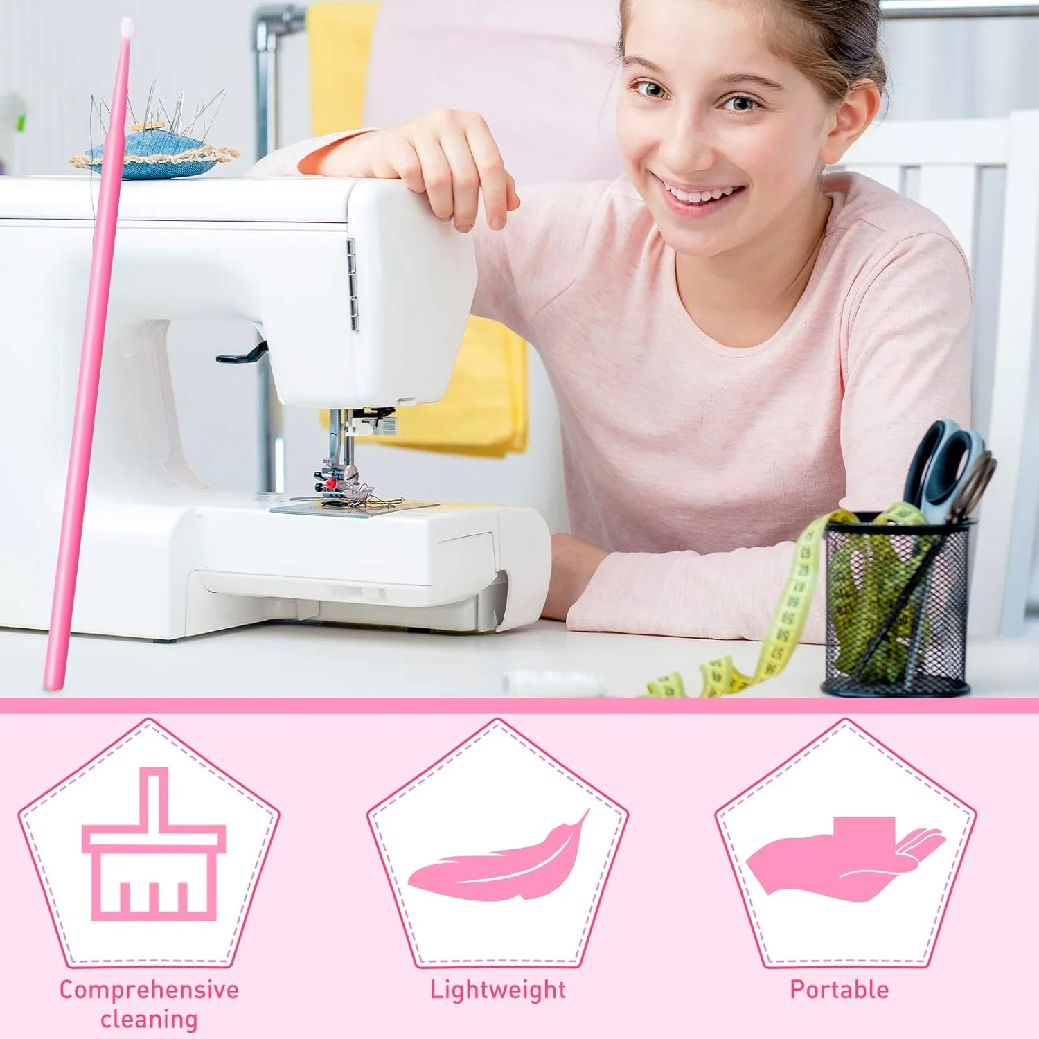 برس تمیز کننده چرخ خیاطی Cindeer، 200 عدد، سواب های تمیز کننده یکبار مصرف با نوک تیز، ابزار تمیز کننده چرخ خیاطی، سواب های تمیز کننده چند منظوره برای رنگ و چرخ خیاطی برس تمیز کننده چرخ خیاطی Cindeer، 200 عدد، سواب های تمیز کننده یکبار مصرف با نوک تیز، ابزار تمیز کننده چرخ خیاطی، سواب های تمیز کننده چند منظوره برای رنگ و چرخ خیاطی