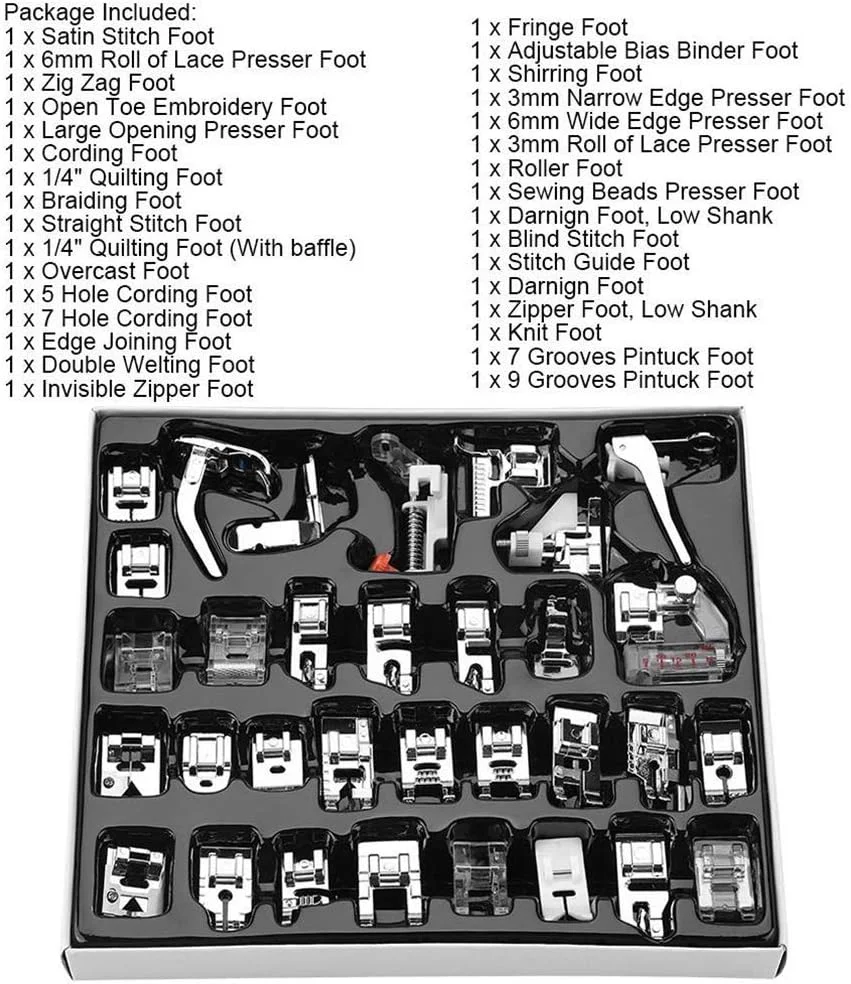 مجموعه پایه های چرخ خیاطی خانگی YAYOYO برای Brother، Babylock، Singer، Janome، Elna، Toyota، New Home، Simplicity، Necchi، Kenmore و چرخ خیاطی های پایه کوتاه White