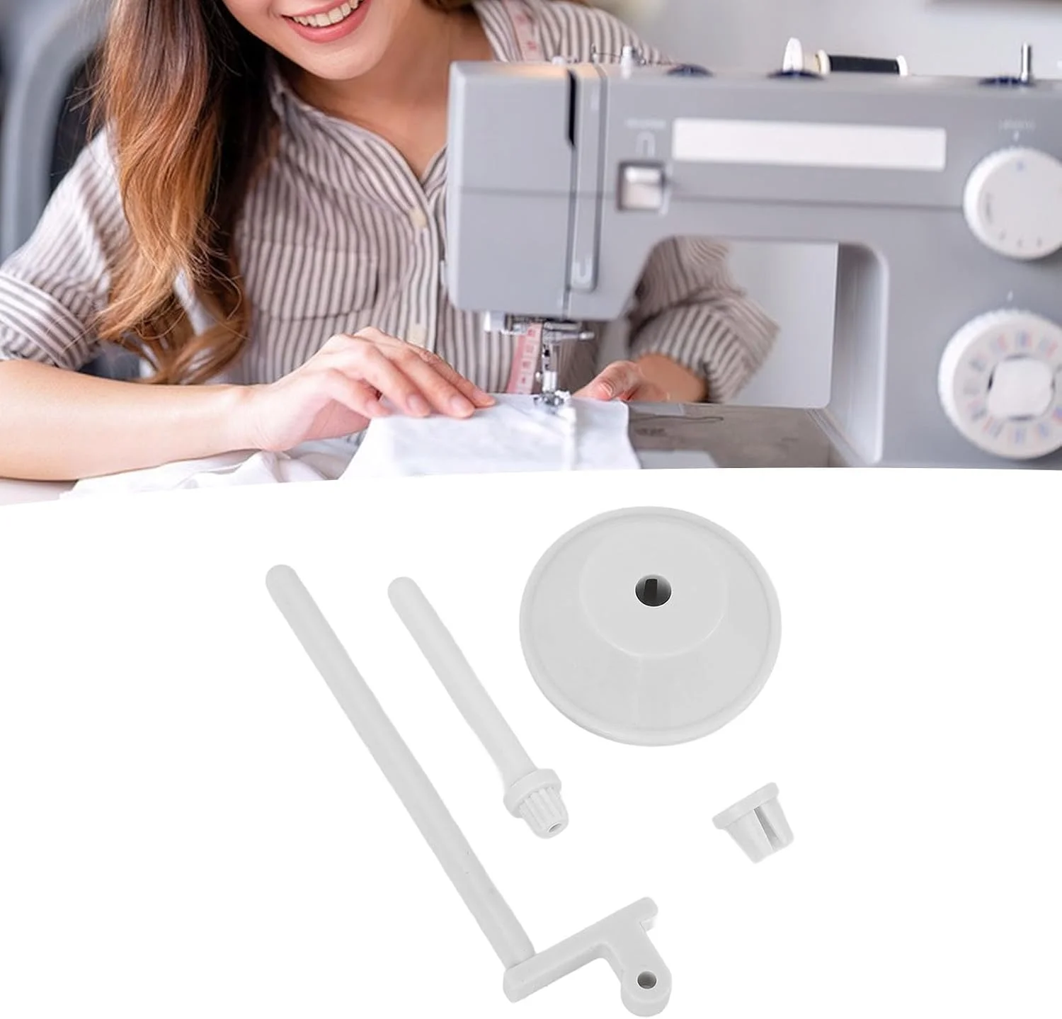 ست درپوش قرقره نخ Sorandy، 4 عدد درپوش قرقره جایگزین با پین کمکی اصلی، برای مدل های چرخ خیاطی Singer 4423 4432 4452 5511 5532 5554 6510 6550 ست درپوش قرقره نخ Sorandy، 4 عدد درپوش قرقره جایگزین با پین کمکی اصلی، برای مدل های چرخ خیاطی Singer 4423 4432 4452 5511 5532 5554 6510 6550