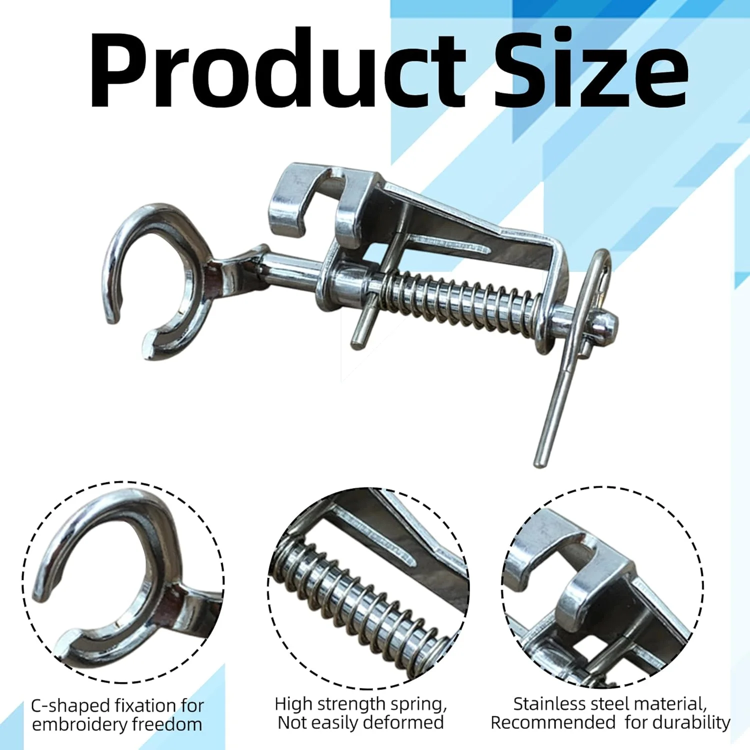 2 عدد پایه چرخ خیاطی دوخت آزاد، پایه های دوخت و دوز حرکتی آزاد فولادی ممتاز، پایه لحاف دوزی با انگشت باز و دید بالا، لوازم جانبی چرخ خیاطی ساق کوتاه برای سینگر برادر ژانومه کنمور