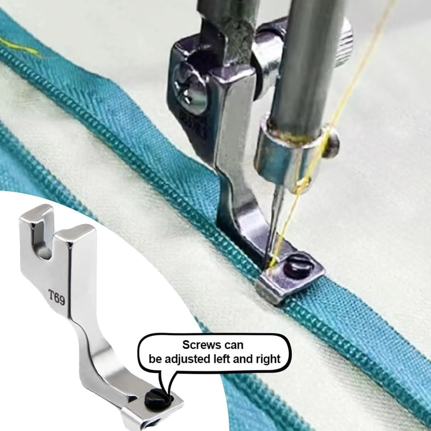 پایه زیپ دوزی یک طرفه، پایه راهنمای درز قابل تنظیم | لوازم حاشیه دوزی لباس خانگی برای خیاطان، علاقه مندان، همسر، مادر و مادربزرگ پایه زیپ دوزی یک طرفه، پایه راهنمای درز قابل تنظیم | لوازم حاشیه دوزی لباس خانگی برای خیاطان، علاقه مندان، همسر، مادر و مادربزرگ