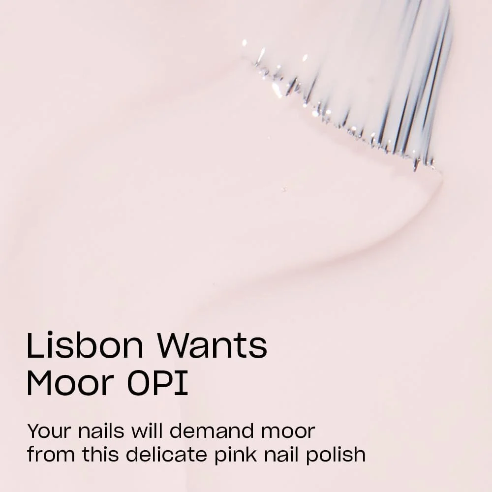 لاک ناخن کلاسیک OPI، ماندگاری 7 روزه، مقاوم در برابر لب پر شدن، لاک ناخن رنگی با درخشش بالا، Lisbon Wants Moor OPI، صورتی، 15 میلی لیتر