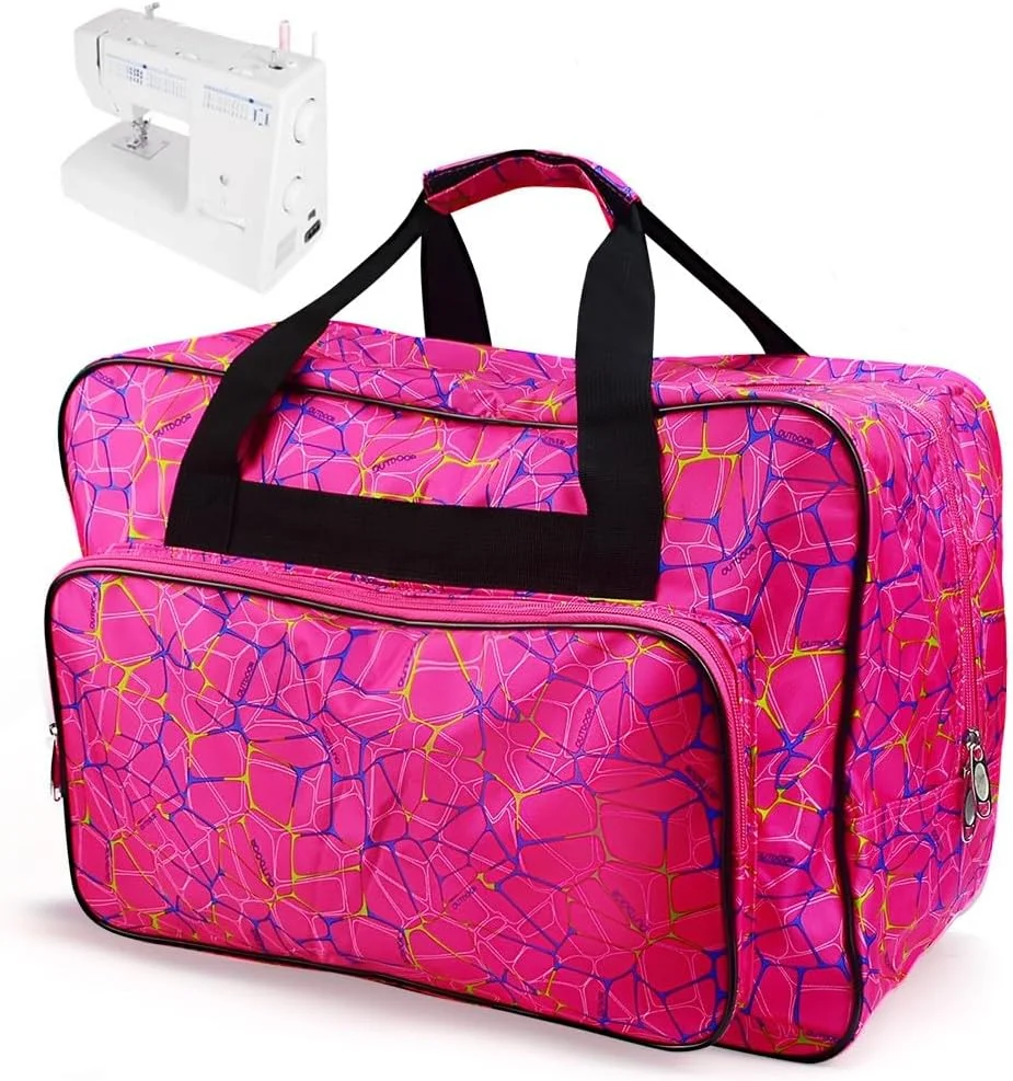 کیف چرخ خیاطی DTYGUIXE، کیف حمل چرخ خیاطی 46 x 23 x 32 سانتی متر، کیف حمل و نقل چرخ خیاطی، سازمان دهنده چرخ خیاطی، کیف چرخ خیاطی جهانی برای استودیوها، فروشگاه های پوشاک، استفاده خانگی