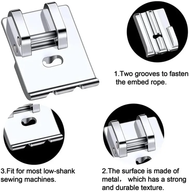 پایه دوخت مغزی دوزی Dudnbt - مناسب برای تمام چرخ خیاطی های پایه کوتاه سینگر، برادر، بیبی لاک، ژانومه، وایت، جوکی، نیو هوم، سیمپلیسیتی، النا
