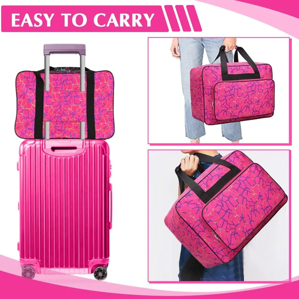 کیف چرخ خیاطی DTYGUIXE، کیف حمل چرخ خیاطی 46 x 23 x 32 سانتی متر، کیف حمل و نقل چرخ خیاطی، سازمان دهنده چرخ خیاطی، کیف چرخ خیاطی جهانی برای استودیوها، فروشگاه های پوشاک، استفاده خانگی