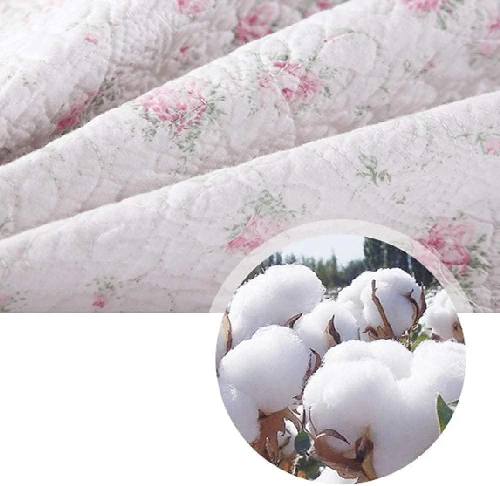 ست روتختی طرح گل صورتی شیک، روتختی سفید لحافی زیبا، لحاف پنبه ای، ملحفه تکه دوزی - 3 تکه ست روتختی طرح گل صورتی شیک، روتختی سفید لحافی زیبا، لحاف پنبه ای، ملحفه تکه دوزی - 3 تکه