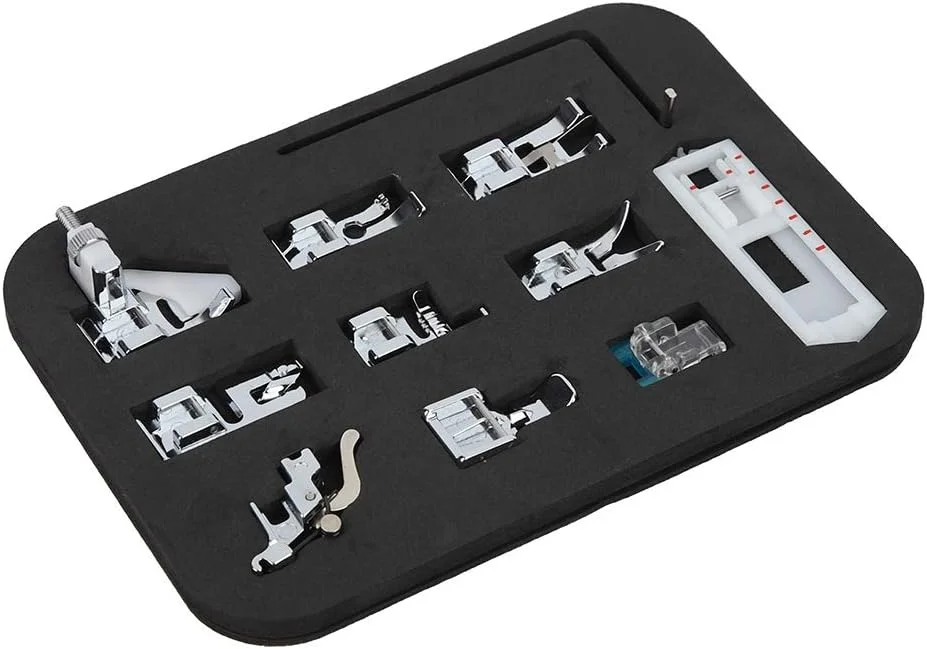 هافی 11 تکه لوازم جانبی چند منظوره چرخ خیاطی برقی خانگی، پایه های فشارنده بافتنی برای 505A هافی 11 تکه لوازم جانبی چند منظوره چرخ خیاطی برقی خانگی، پایه های فشارنده بافتنی برای 505A