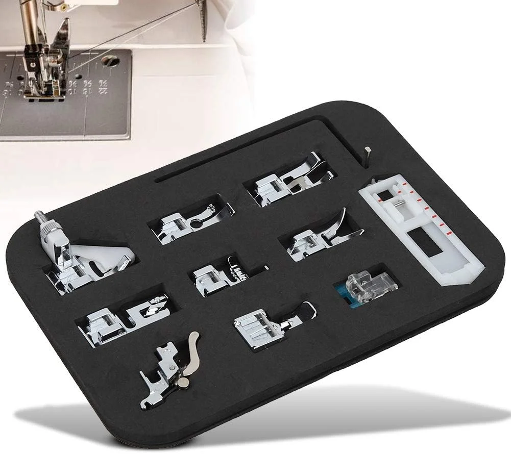 هافی 11 تکه لوازم جانبی چند منظوره چرخ خیاطی برقی خانگی، پایه های فشارنده بافتنی برای 505A