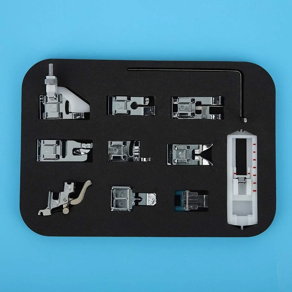 هافی 11 تکه لوازم جانبی چند منظوره چرخ خیاطی برقی خانگی، پایه های فشارنده بافتنی برای 505A