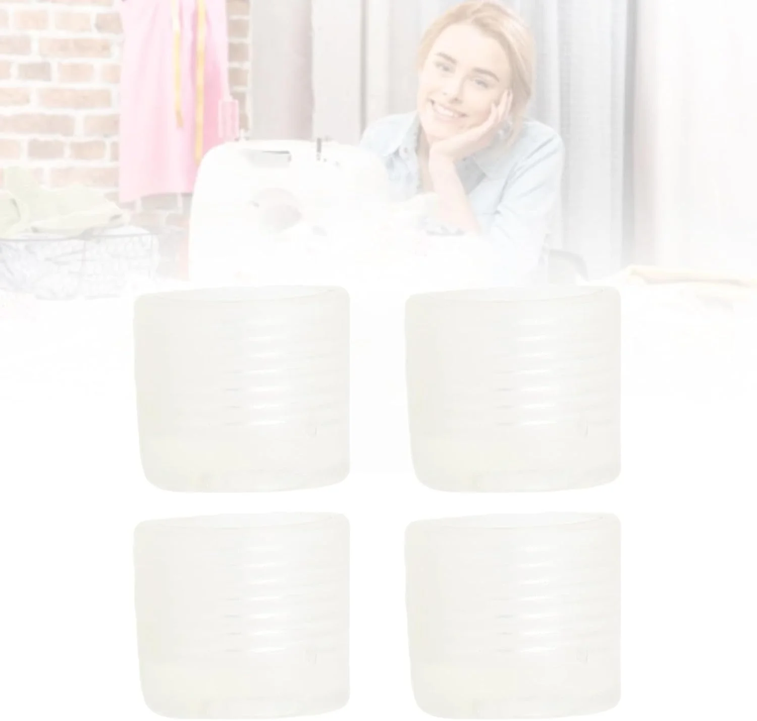 پایه های لرزه گیر پلاستیکی ماشین خیاطی Haofy، ضد لغزش، مناسب برای HD 4452، 6330، 6360، 44S، 64S، 725، 4432، شامل 4 عدد بالشتک پلاستیکی