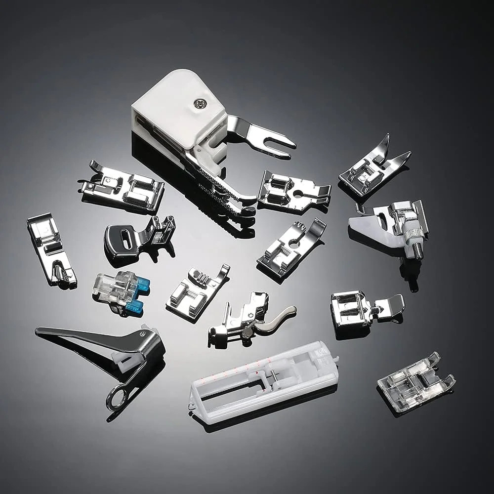 ست 15 عددی پایه های چرخ خیاطی حرفه ای Irovami، سازگار با چرخ خیاطی های پایه کوتاه (مناسب برای Brother/Babylock/New Home/Singer/Pfaff/Janome/و غیره)