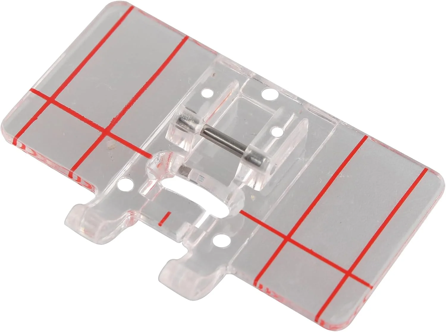 پایه دو عددی راهنمای حاشیه چرخ خیاطی، پایه دوخت موازی پلاستیکی شفاف سازگار با چرخ خیاطی های پایه کوتاه Singer، Brother، Babylock، Janome، Kenmore، Euro-Pro، Simplicity، White، Juki