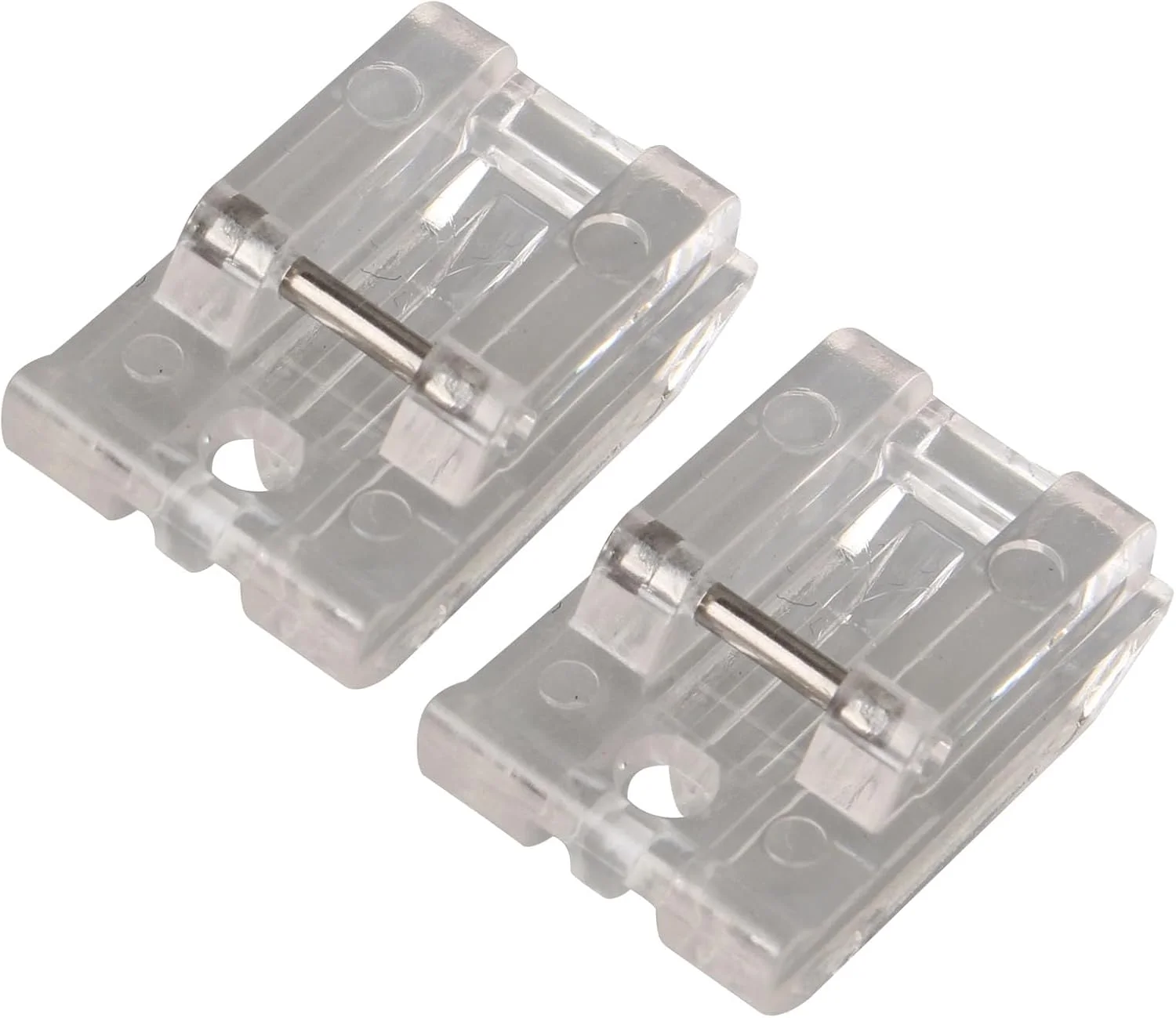 بسته 2 عددی پایه زیپ نامرئی شفاف برای چرخ خیاطی های خانگی، گیره جهانی سازگار با Brother Janome Toyota New Singer Kenmore بسته 2 عددی پایه زیپ نامرئی شفاف برای چرخ خیاطی های خانگی، گیره جهانی سازگار با Brother Janome Toyota New Singer Kenmore