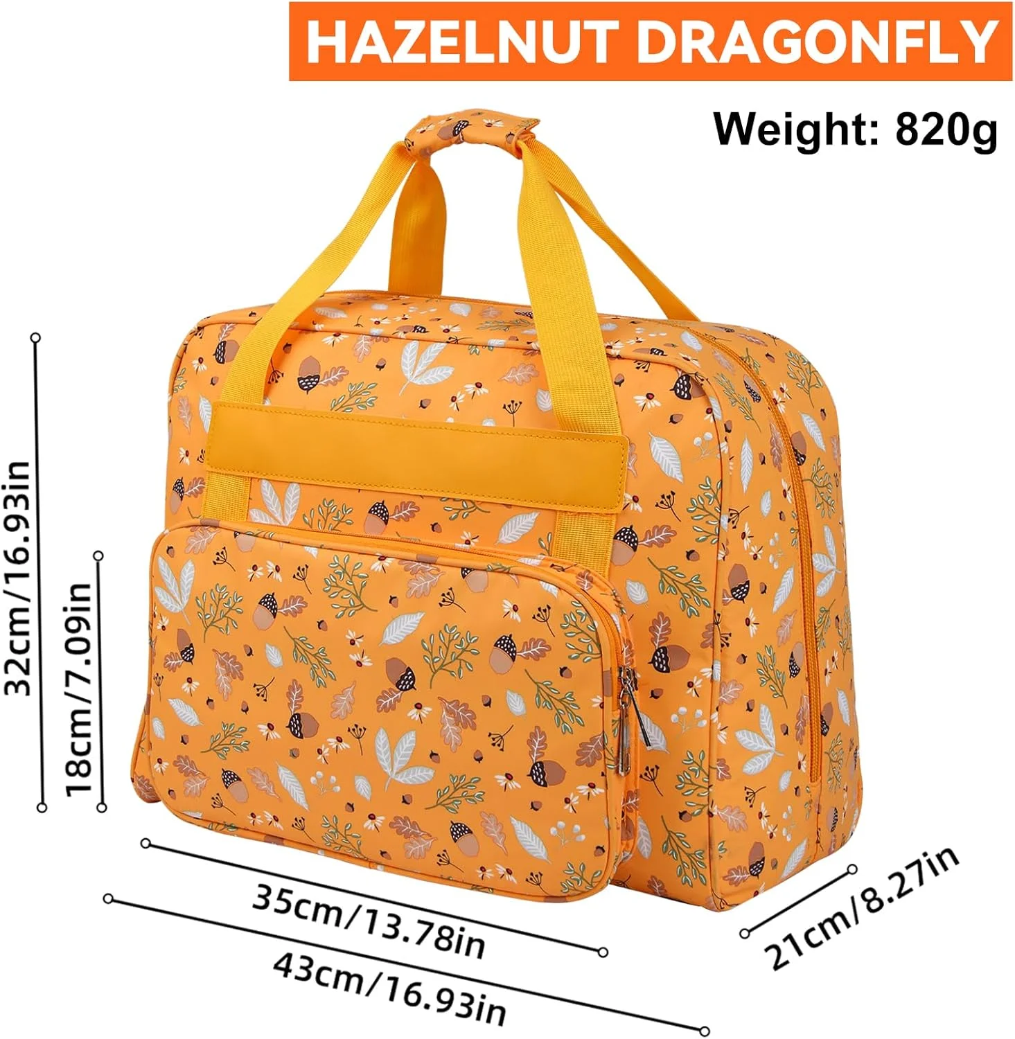 کیف حمل چرخ خیاطی LetCartMaker، کیف حمل جهانی با کیف و دسته، کیف حمل آویز قابل حمل برای چرخ خیاطی های کوچک، فندق سنجاقک، 43 x 32 x 21 سانتی متر کیف حمل چرخ خیاطی LetCartMaker، کیف حمل جهانی با کیف و دسته، کیف حمل آویز قابل حمل برای چرخ خیاطی های کوچک، فندق سنجاقک، 43 x 32 x 21 سانتی متر