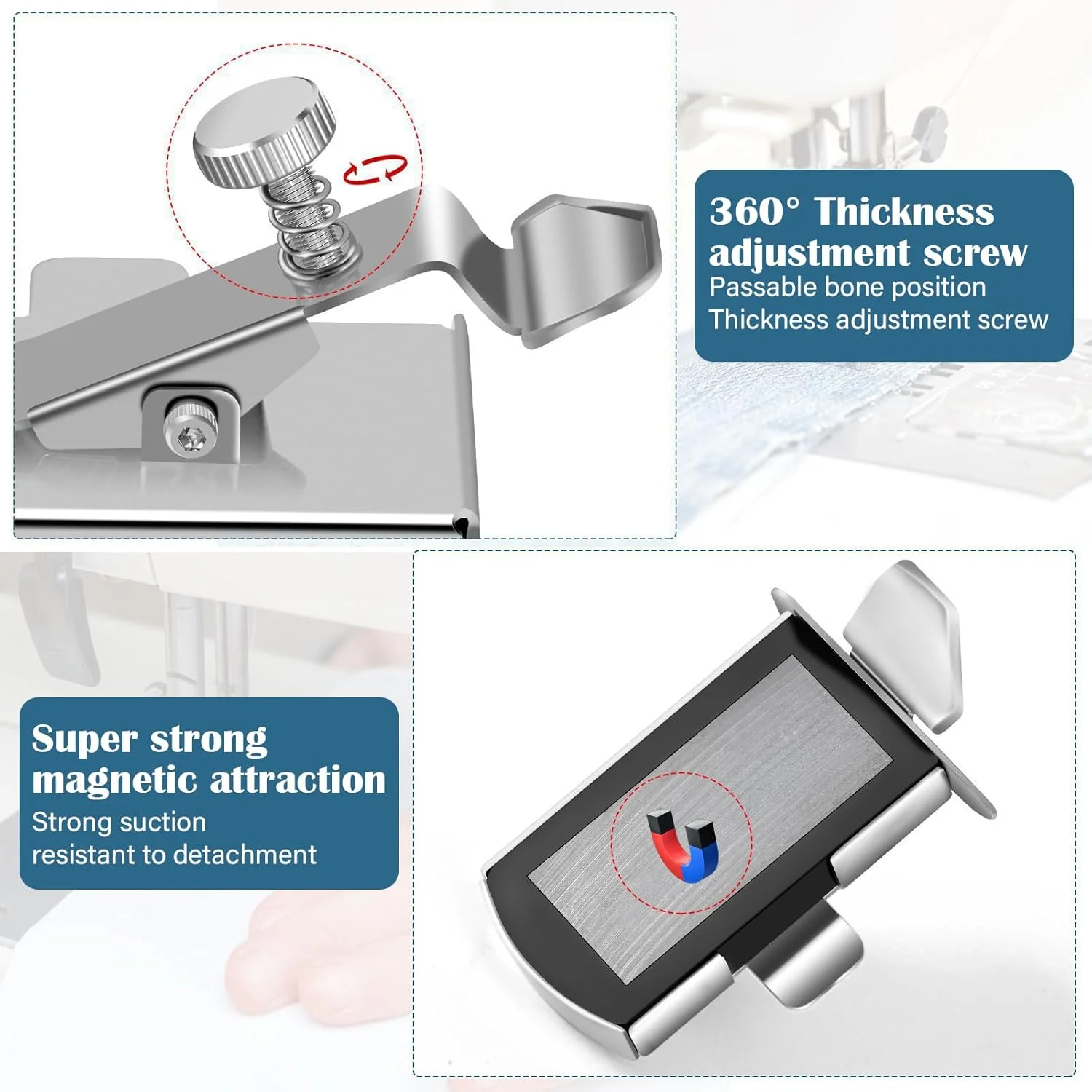 راهنمای درز مغناطیسی انقلابی LHLZNB برای چرخ خیاطی، مناسب لوازم جانبی خیاطی شما | خیاطی خود را با دقت مغناطیسی ارتقا دهید | به همراه ضمیمه لبه اسکرول شده 6 میلی متری راهنمای درز مغناطیسی انقلابی LHLZNB برای چرخ خیاطی، مناسب لوازم جانبی خیاطی شما | خیاطی خود را با دقت مغناطیسی ارتقا دهید | به همراه ضمیمه لبه اسکرول شده 6 میلی متری