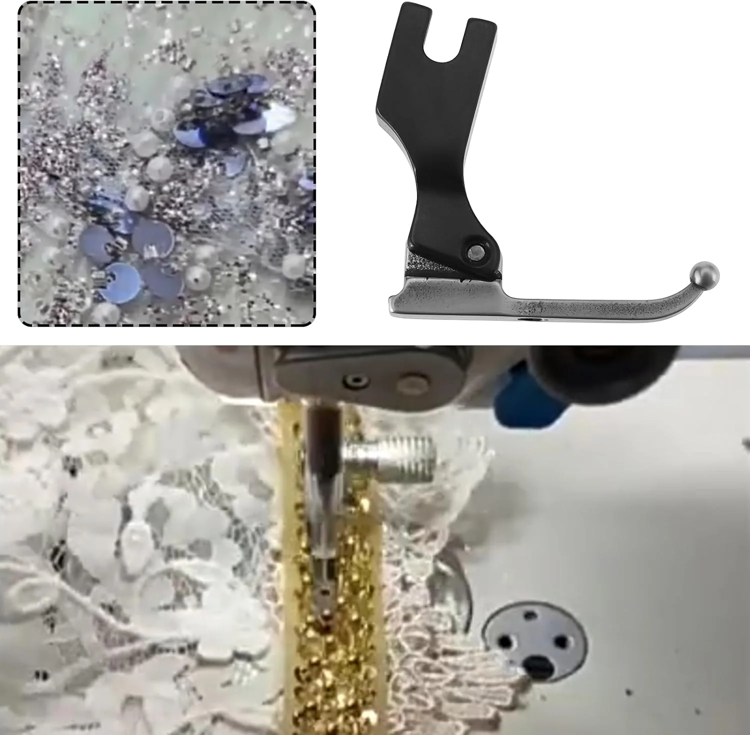 پایه چرخ خیاطی مهره دوزی و پولک دوزی Lord of the Tools مدل P369، دو عددی، مناسب برای پارچه، لباس عروس و مواد مهرهدار، سازگار با JUKI پایه چرخ خیاطی مهره دوزی و پولک دوزی Lord of the Tools مدل P369، دو عددی، مناسب برای پارچه، لباس عروس و مواد مهرهدار، سازگار با JUKI