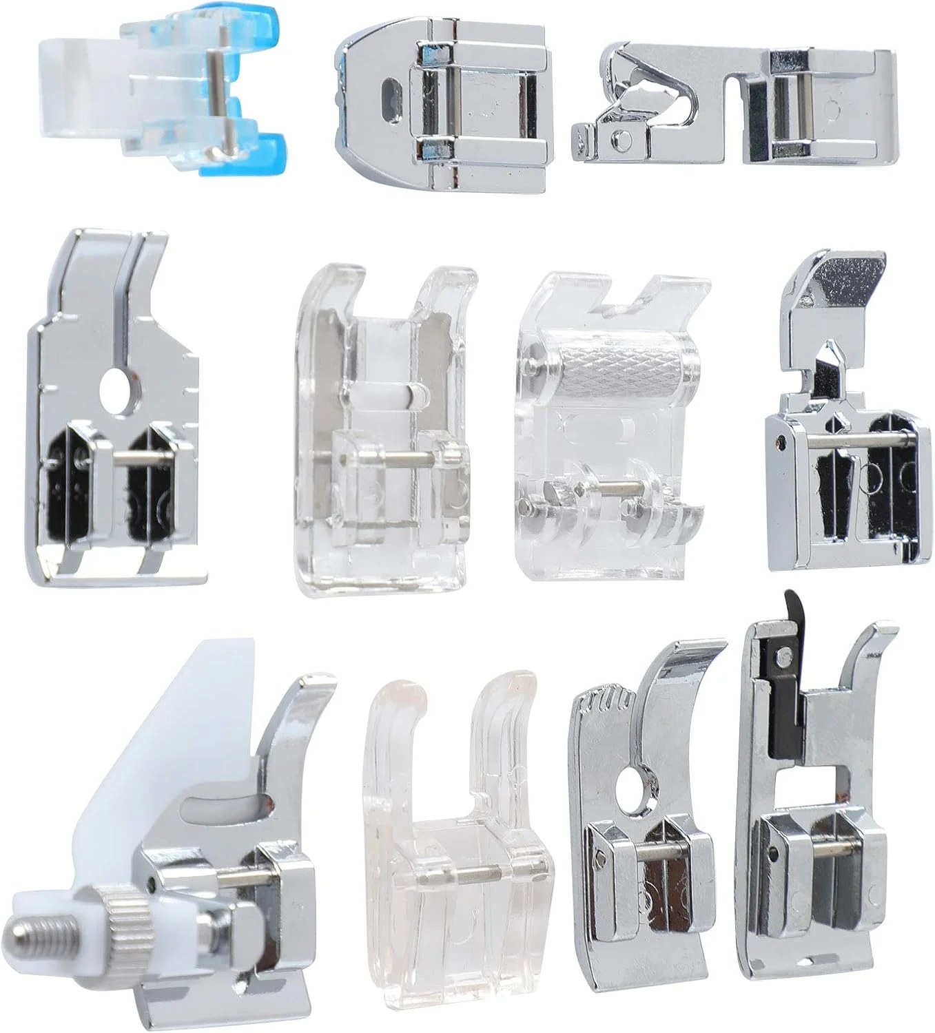 11 عدد پایه چرخ خیاطی چند منظوره خانگی مدل 505A برای دوخت زیپ مخفی و درزها 11 عدد پایه چرخ خیاطی چند منظوره خانگی مدل 505A برای دوخت زیپ مخفی و درزها
