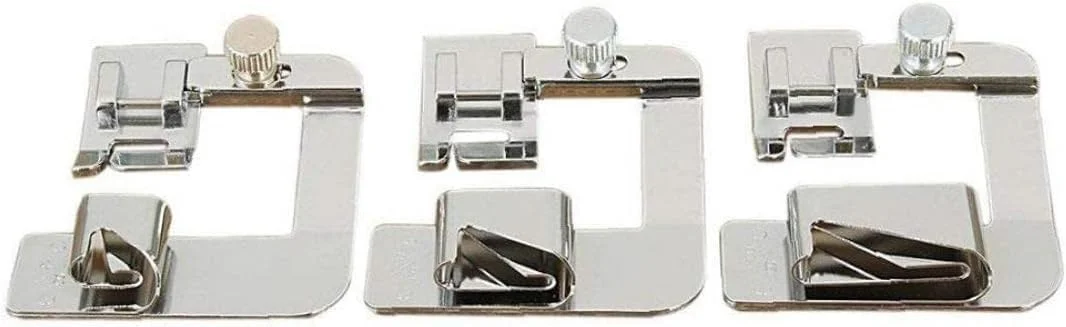 ست 3 عددی پایه چرخ خیاطی باریک لبه رول شده مناسب برای چرخ خیاطی های چند منظوره خانگی (4/8 اینچ، 6/8 اینچ، 8/8 اینچ) ست 3 عددی پایه چرخ خیاطی باریک لبه رول شده مناسب برای چرخ خیاطی های چند منظوره خانگی (4/8 اینچ، 6/8 اینچ، 8/8 اینچ)