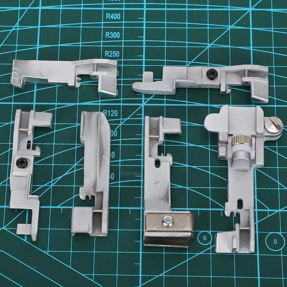 ست پایه های چرخ خیاطی، پایه دوخت در شیار/پایه اتصال لبه، 6 عدد مناسب برای چرخ خیاطی های چند منظوره خانگی ست پایه های چرخ خیاطی، پایه دوخت در شیار/پایه اتصال لبه، 6 عدد مناسب برای چرخ خیاطی های چند منظوره خانگی