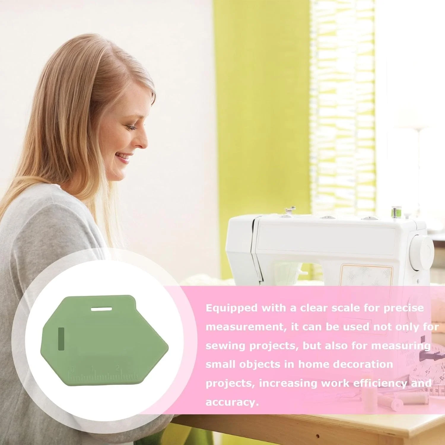 راهنمای مغناطیسی چرخ خیاطی - گیره لبه دوز با مقیاس، لوازم جانبی ابزار چند منظوره لحاف دوزی برای خانه