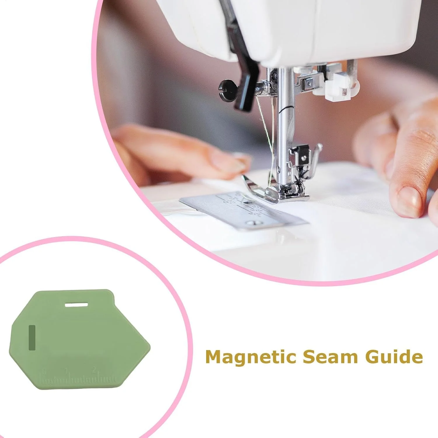راهنمای مغناطیسی چرخ خیاطی - گیره لبه دوز با مقیاس، لوازم جانبی ابزار چند منظوره لحاف دوزی برای خانه