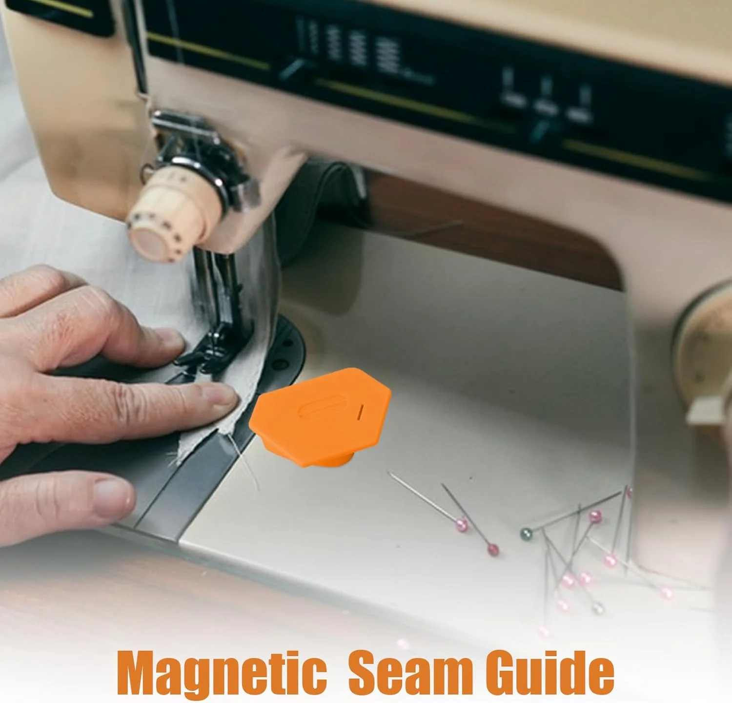 راهنمای دوخت مغناطیسی، خط کش چند منظوره | راهنمای درز مغناطیسی | لوازم جانبی دستگاه چرخ خیاطی با گیره ضد لغزش مغناطیسی