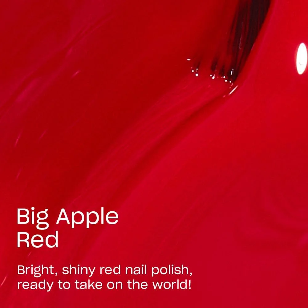 لاک ناخن کلاسیک OPI، ماندگاری 7 روزه، مقاوم در برابر لب پر شدن، لاک ناخن رنگی براق، سیب بزرگ قرمز، قرمز، 15 میلی لیتر