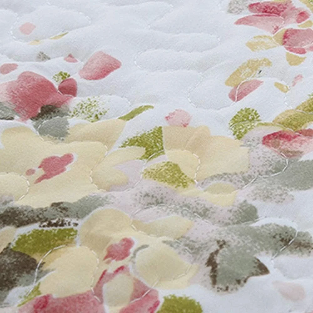 روتختی دونفره لوکس 3 تکه ست لحاف دار سایز کینگ 230 سانتی متر در 250 سانتی متر لحاف چاپی شامل 1 روکش تخت 2 روبالشتی ملحفه سبک وزن، C-230CM250CM، A-king 230cm*250cm