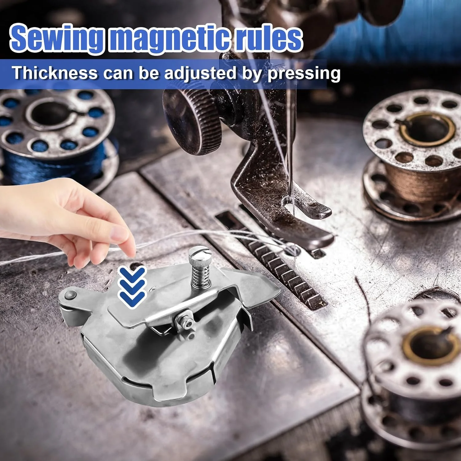 راهنمای مغناطیسی چند منظوره برای چرخ خیاطی، راهنمای درز مغناطیسی ساخته شده از فولاد ضد زنگ، راهنمای خیاطی مغناطیسی برای لبه های چند ضلعی، لوازم جانبی جهانی چرخ خیاطی (نقره ای) راهنمای مغناطیسی چند منظوره برای چرخ خیاطی، راهنمای درز مغناطیسی ساخته شده از فولاد ضد زنگ، راهنمای خیاطی مغناطیسی برای لبه های چند ضلعی، لوازم جانبی جهانی چرخ خیاطی (نقره ای)