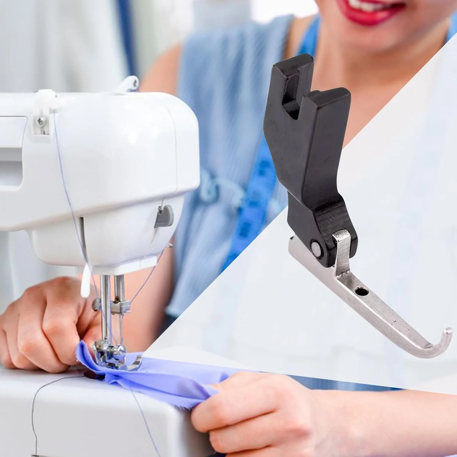 پایه دوخت لباس عروس، پایه دوخت پارچه | ابزارهای چند منظوره برای دوخت مستقیم، لحاف دوزی، مهره دوزی و چین دادن پولک