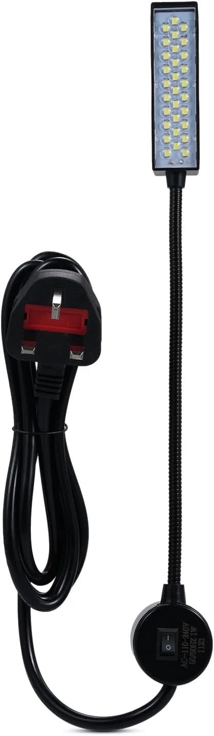 چراغ خیاطی 30 ال ای دی Pepisky با پایه ثابت، لوله انعطاف پذیر و قابل خم شدن برای کارهای خانه و وظایف روزمره