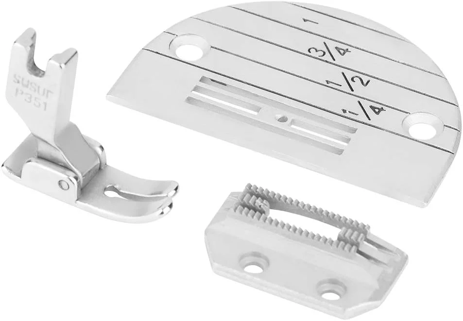 ست 3 عددی لوازم جانبی پایه چرخ خیاطی صنعتی با کیت پایه فلزی صفحه سوزن