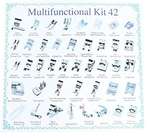 لوازم خیاطی خانگی، 42 قطعه پایه چرخ خیاطی، مناسب برای چرخ خیاطی های خانگی برادر، سینگر و تویوتا لوازم خیاطی خانگی، 42 قطعه پایه چرخ خیاطی، مناسب برای چرخ خیاطی های خانگی برادر، سینگر و تویوتا