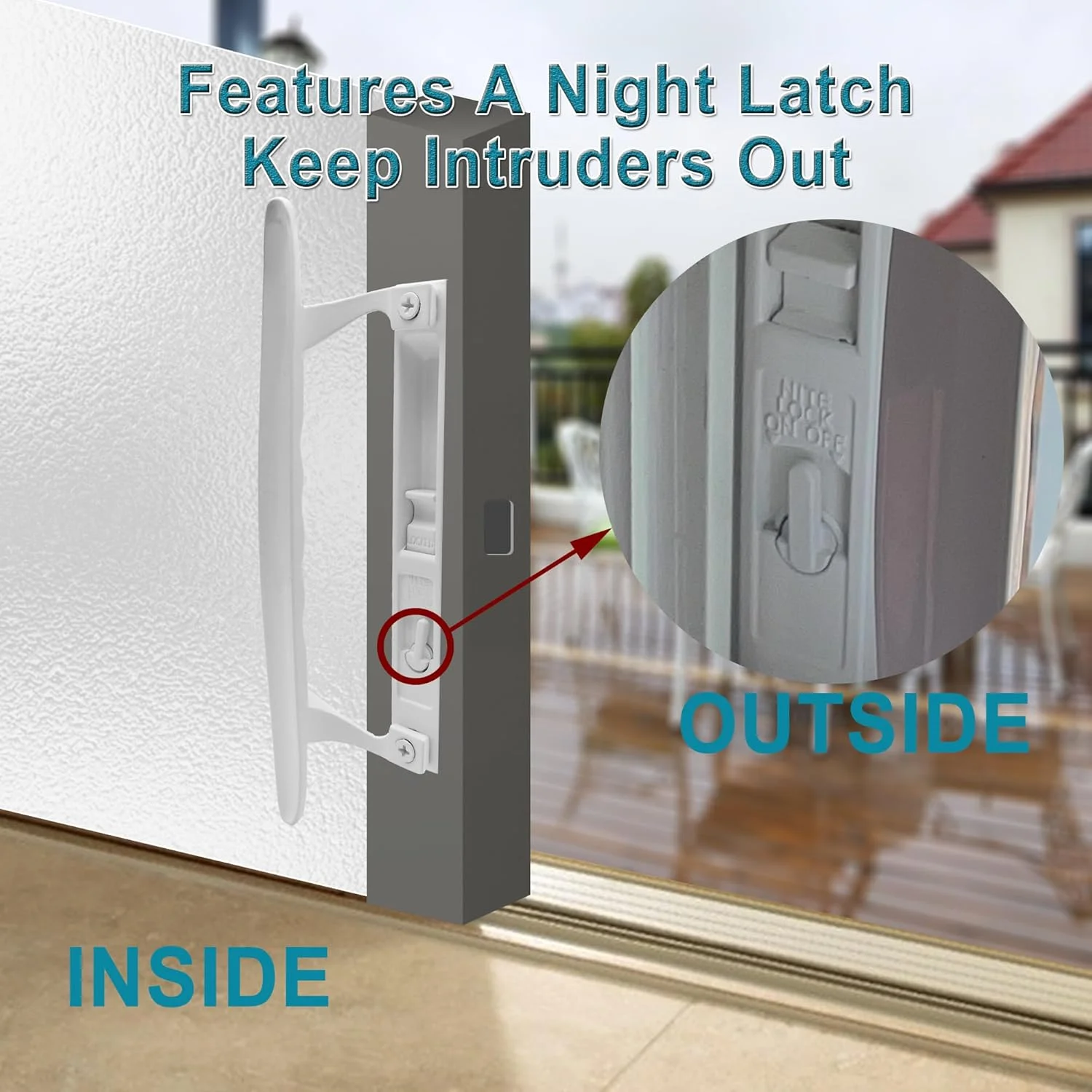 دستگیره توکار درب کشویی شیشه ای ACEPLANET، ارتفاع 6-5/8 اینچ، مناسب برای درب های با ضخامت 1 تا 1-1/8 اینچ، دارای قفل شب و زبانه قلاب دار، بدون جهت، دایکاست سفید دستگیره توکار درب کشویی شیشه ای ACEPLANET، ارتفاع 6-5/8 اینچ، مناسب برای درب های با ضخامت 1 تا 1-1/8 اینچ، دارای قفل شب و زبانه قلاب دار، بدون جهت، دایکاست سفید