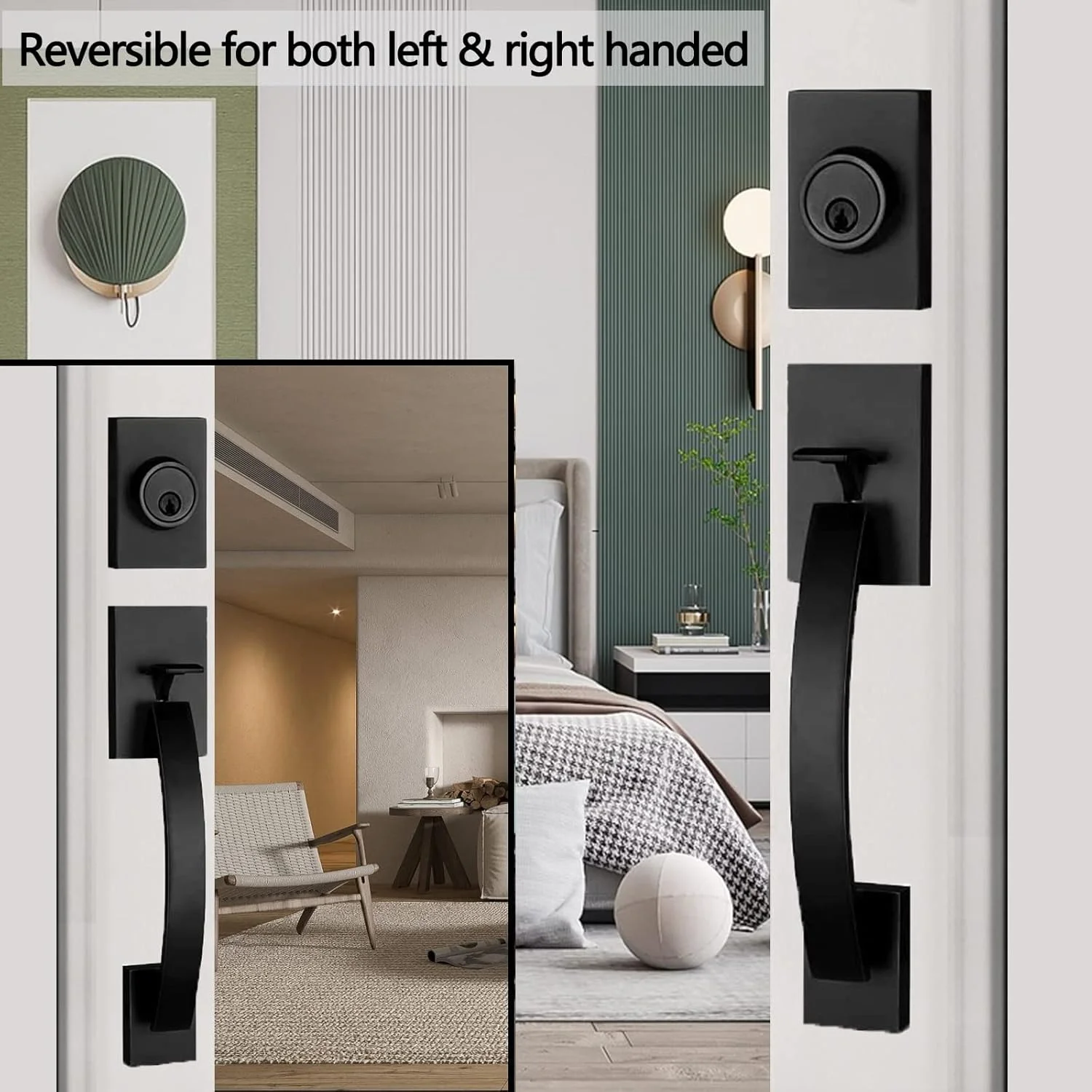 دستگیره اهرمی مشکی مات NEWBANG برای درب ورودی تکی، دستگیره سنگین با قفل برای دفاتر یا ورودی، MDHST2017DB-BR دستگیره اهرمی مشکی مات NEWBANG برای درب ورودی تکی، دستگیره سنگین با قفل برای دفاتر یا ورودی، MDHST2017DB-BR