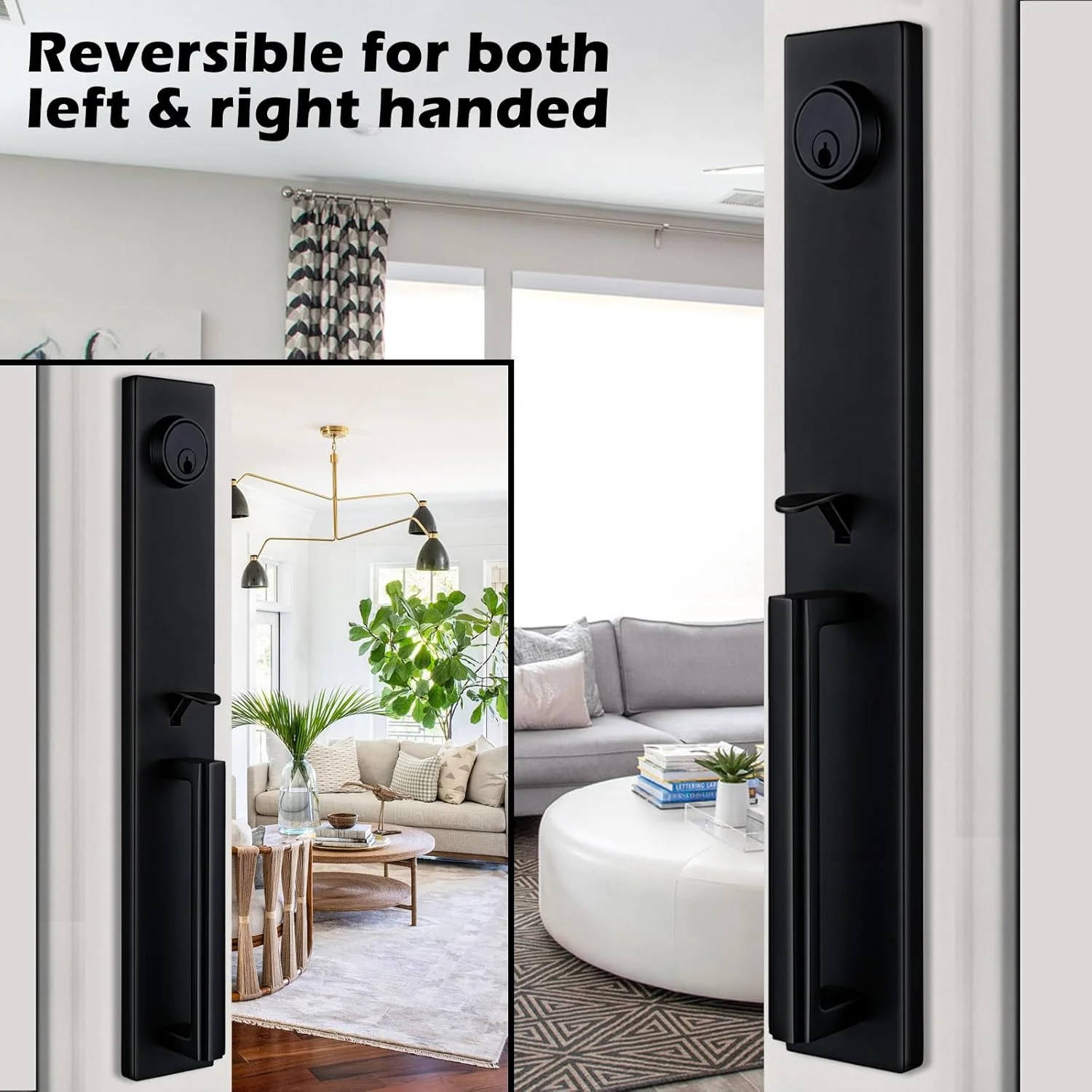 دستگیره ست مشکی مات NEWBANG برای درب جلویی دوتایی، MDHST2016DB-SET-1P دستگیره ست مشکی مات NEWBANG برای درب جلویی دوتایی، MDHST2016DB-SET-1P