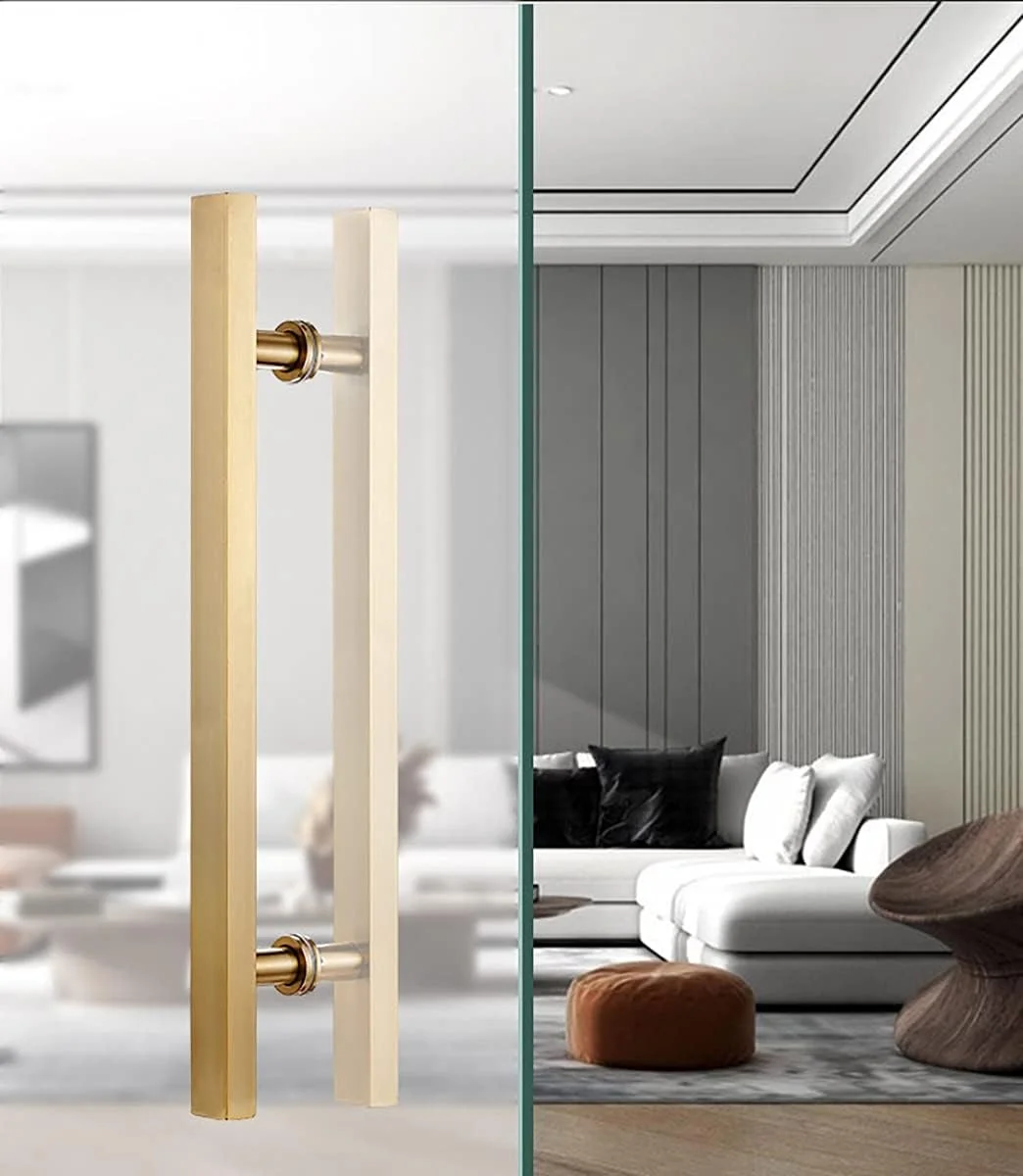 دستگیره درب کشویی انبار طلایی مربع شکل برای درب ورودی، دستگیره های فشاری کششی برای درب شیشه ای، سخت افزار درب ساختمان اداری هتل، طول 120 سانتی متر | فاصله مرکز تا مرکز 80 سانتی متر دستگیره درب کشویی انبار طلایی مربع شکل برای درب ورودی، دستگیره های فشاری کششی برای درب شیشه ای، سخت افزار درب ساختمان اداری هتل، طول 120 سانتی متر | فاصله مرکز تا مرکز 80 سانتی متر