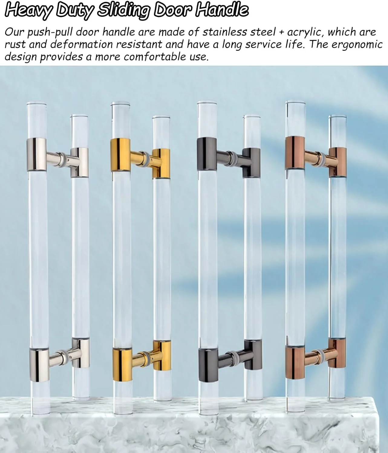 دستگیره درب انبار کریستالی شفاف اکریلیک، میله کششی و فشاری بلند برای درب های تجاری سوله و دروازه، دستگیره درب چوبی/شیشه ای، نصب دو طرفه، مشکی-150X130cm/59.1"X51.2" دستگیره درب انبار کریستالی شفاف اکریلیک، میله کششی و فشاری بلند برای درب های تجاری سوله و دروازه، دستگیره درب چوبی/شیشه ای، نصب دو طرفه، مشکی-150X130cm/59.1"X51.2"