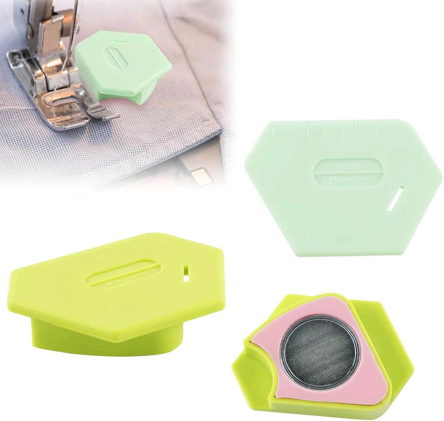 راهنمای درز مغناطیسی QINGYIWL بسته 2 عددی برای چرخ خیاطی، راهنمای درز مغناطیسی با مقیاس، لوازم جانبی خیاطی برای چرخ خیاطی راهنمای درز مغناطیسی QINGYIWL بسته 2 عددی برای چرخ خیاطی، راهنمای درز مغناطیسی با مقیاس، لوازم جانبی خیاطی برای چرخ خیاطی