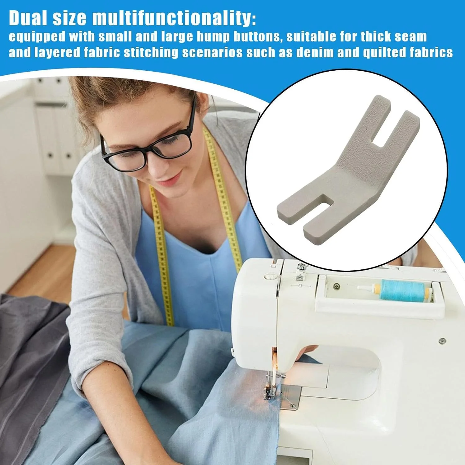 ابزار لبه دوزی خیاطی - صفحه دکمه چرخ خیاطی - پایه های فشار دهنده چرخ لحاف دوزی برای تعمیر تولید شلوار جین، مناسب سالمندان، لحاف دوزها و کلاه دوزها ابزار لبه دوزی خیاطی - صفحه دکمه چرخ خیاطی - پایه های فشار دهنده چرخ لحاف دوزی برای تعمیر تولید شلوار جین، مناسب سالمندان، لحاف دوزها و کلاه دوزها