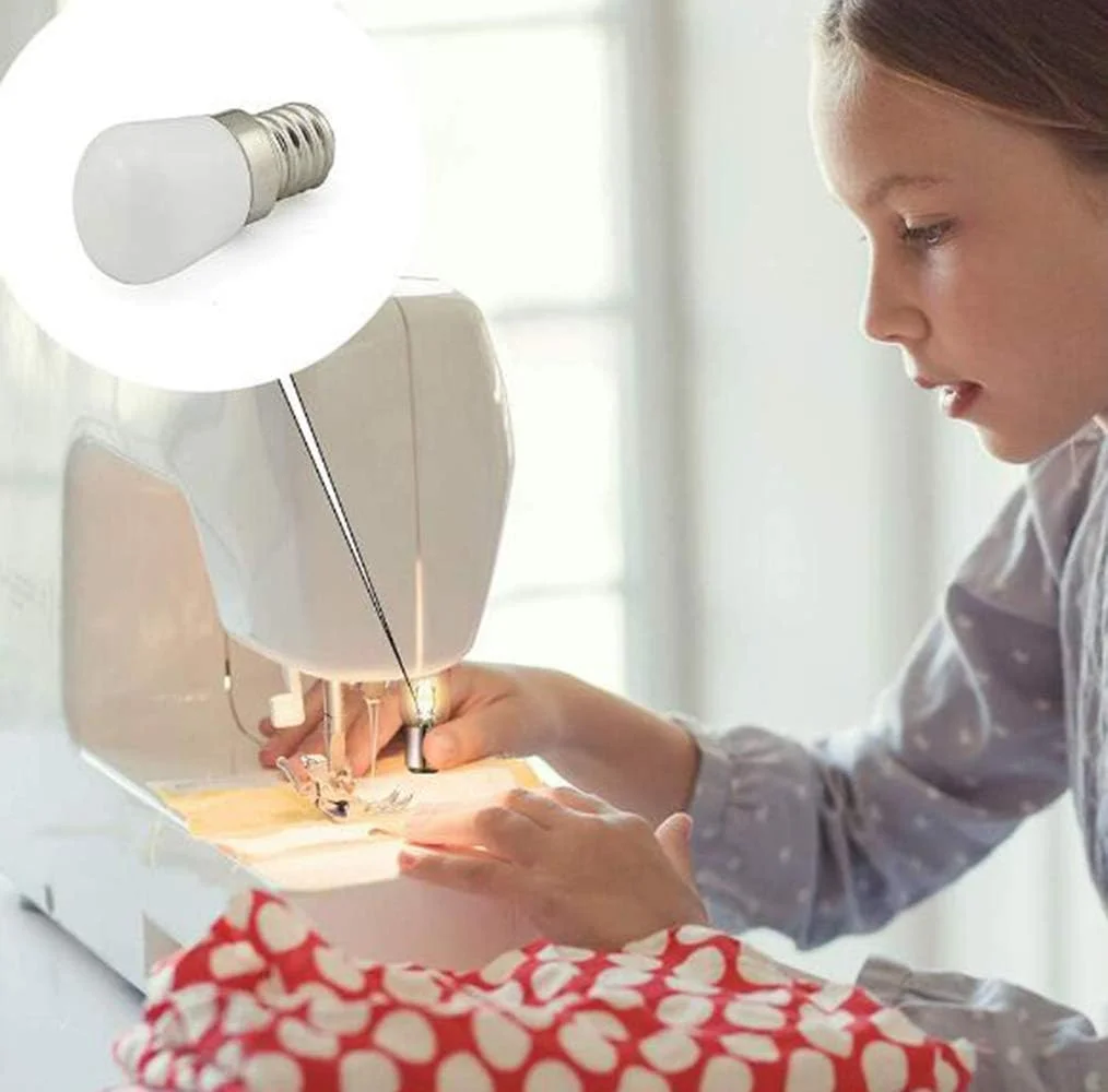 لامپ ال ای دی چرخ خیاطی E14 3W AC110V با زاویه 360 درجه ضد آب برای یخچال/چرخ خیاطی/تراش، سفید سرد (5 عدد) لامپ ال ای دی چرخ خیاطی E14 3W AC110V با زاویه 360 درجه ضد آب برای یخچال/چرخ خیاطی/تراش، سفید سرد (5 عدد)
