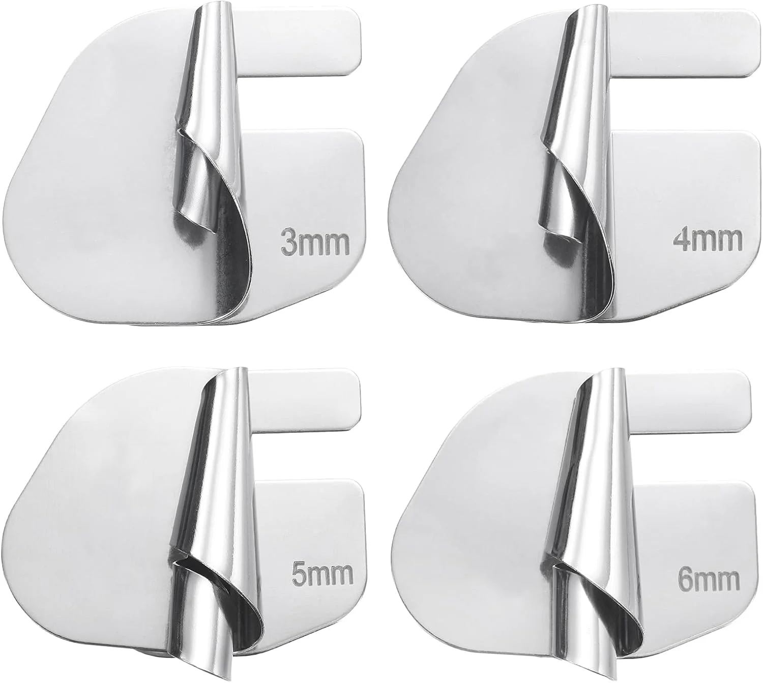 لبه دوزی چرخ خیاطی sourcing map، سایز 3/4/5/6 میلی متر، استیل ضد زنگ، پایه لبه دوزی پهن، لوازم جانبی خیاطی