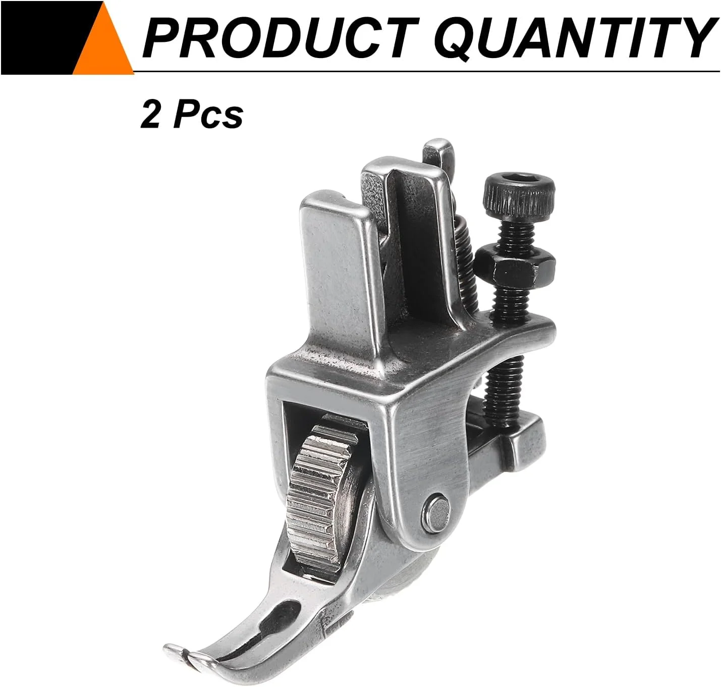سورسینگ مپ 2 عدد پایه دوخت قابل تنظیم با چرخ آهنی، پایه دوخت زیپ استیل ضد زنگ برای دوخت چرم PVC و پارچه برای چرخ خیاطی صنعتی