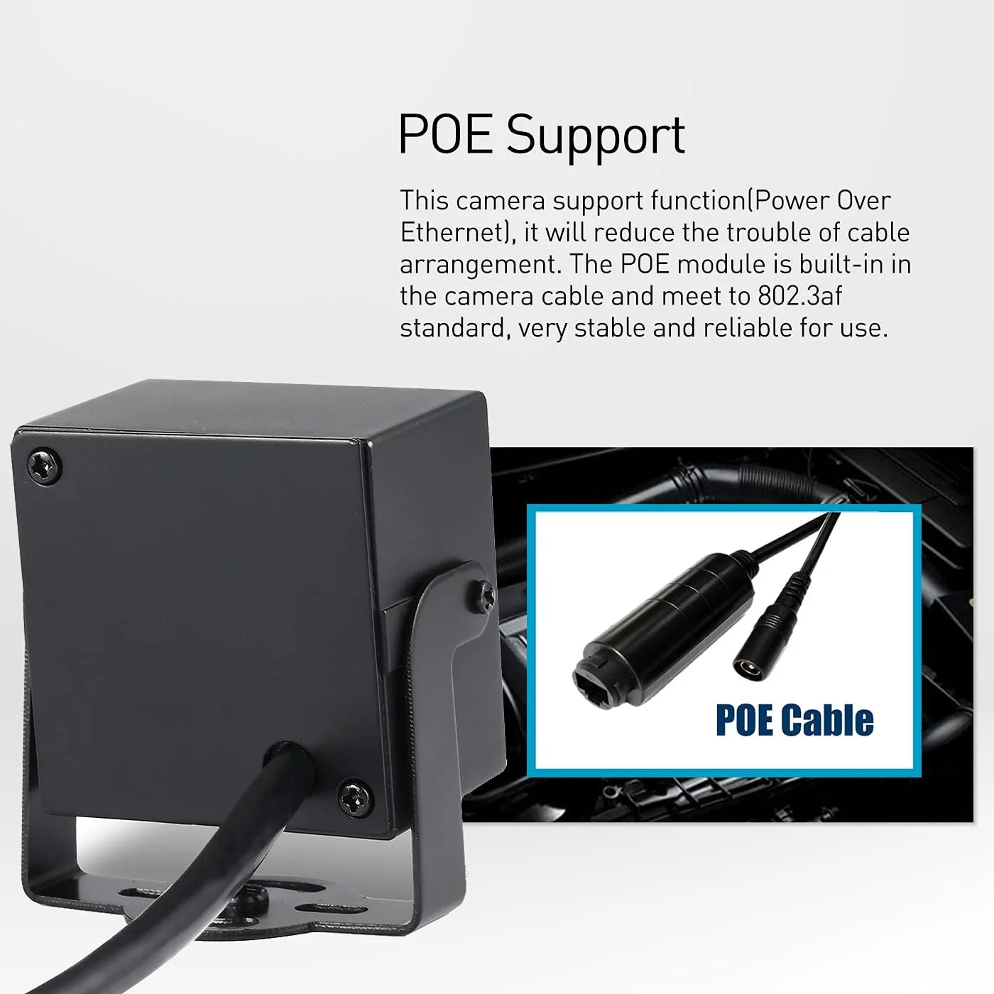 دوربین مداربسته کوچک امنیتی POE IP، دوربین داخلی HD 3MP با لنز سوزنی 3.7 میلی متری، قابلیت مشاهده از راه دور P2P، دوربین مداربسته ویدیویی H.265 (I706-2-P مشکی)