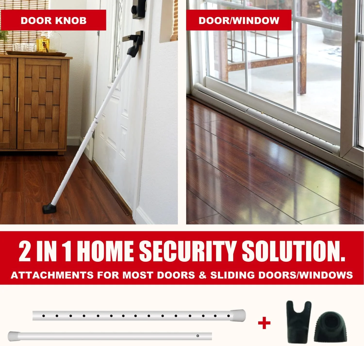 میله امنیتی قابل تنظیم درب SecurityMan - ساخته شده از آهن درجه یک - عالی برای امنیت آپارتمان یا محافظت از منزل - (46.35 سانتی متر - 120.65 سانتی متر برای درب ها / 46.35 سانتی متر - 118.11 سانتی متر برای درب های پاسیو) سفید میله امنیتی قابل تنظیم درب SecurityMan - ساخته شده از آهن درجه یک - عالی برای امنیت آپارتمان یا محافظت از منزل - (46.35 سانتی متر - 120.65 سانتی متر برای درب ها / 46.35 سانتی متر - 118.11 سانتی متر برای درب های پاسیو) سفید