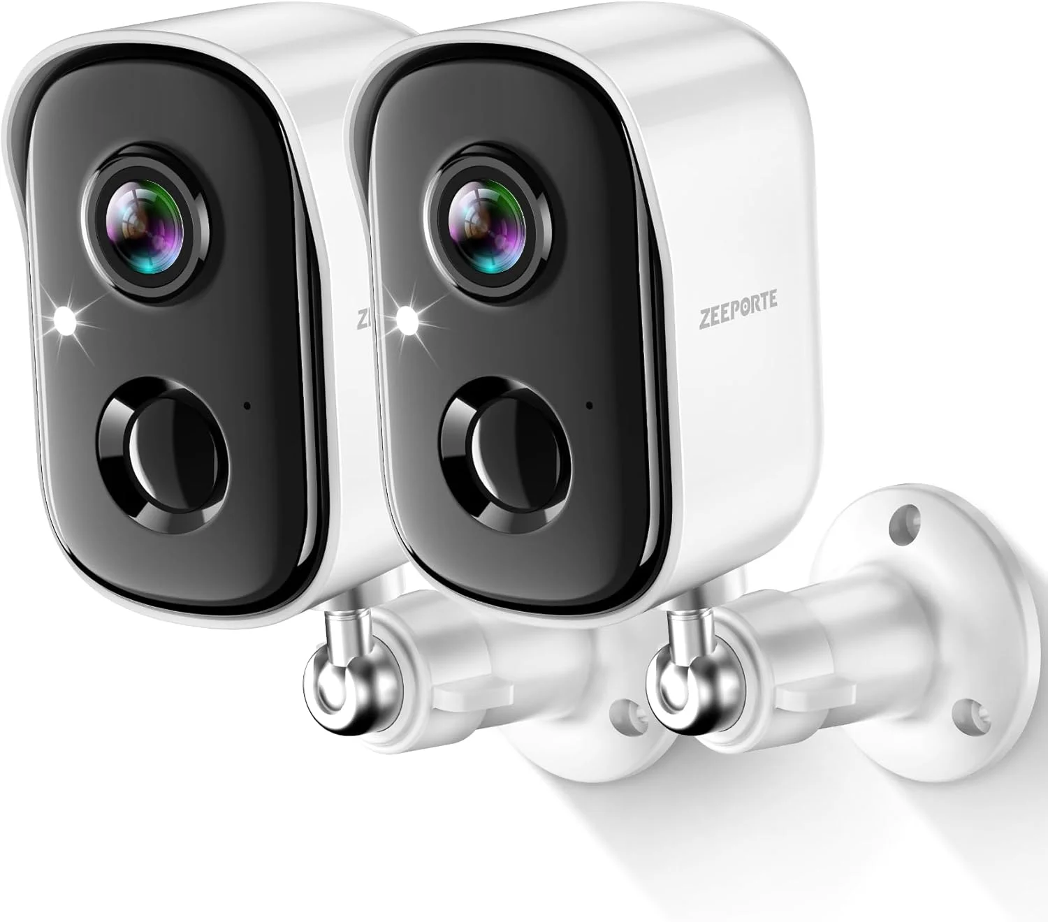 دوربین های امنیتی بی سیم فضای باز، دوربین های وای فای 2K با باتری برای امنیت خانه با تشخیص حرکت هوش مصنوعی، دید در شب رنگی، نورافکن، آژیر، ضد آب، ذخیره سازی SD/Cloud - بسته 2 عددی دوربین های امنیتی بی سیم فضای باز، دوربین های وای فای 2K با باتری برای امنیت خانه با تشخیص حرکت هوش مصنوعی، دید در شب رنگی، نورافکن، آژیر، ضد آب، ذخیره سازی SD/Cloud - بسته 2 عددی