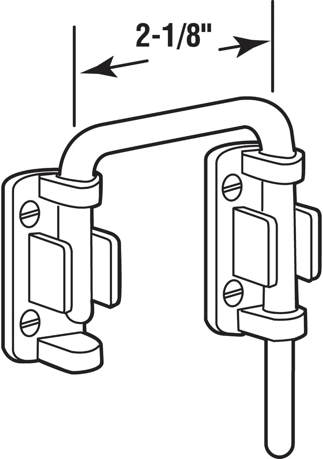 قفل حلقه ای درب کشویی پاسیو Prime-Line Products Defender Security U 9847 - افزایش امنیت منزل، نصب امنیت بیشتر برای کودکان، میله فولادی سخت کاری شده 2-1/8 اینچی با پایه دایکاست، روکش کروم قفل حلقه ای درب کشویی پاسیو Prime-Line Products Defender Security U 9847 - افزایش امنیت منزل، نصب امنیت بیشتر برای کودکان، میله فولادی سخت کاری شده 2-1/8 اینچی با پایه دایکاست، روکش کروم