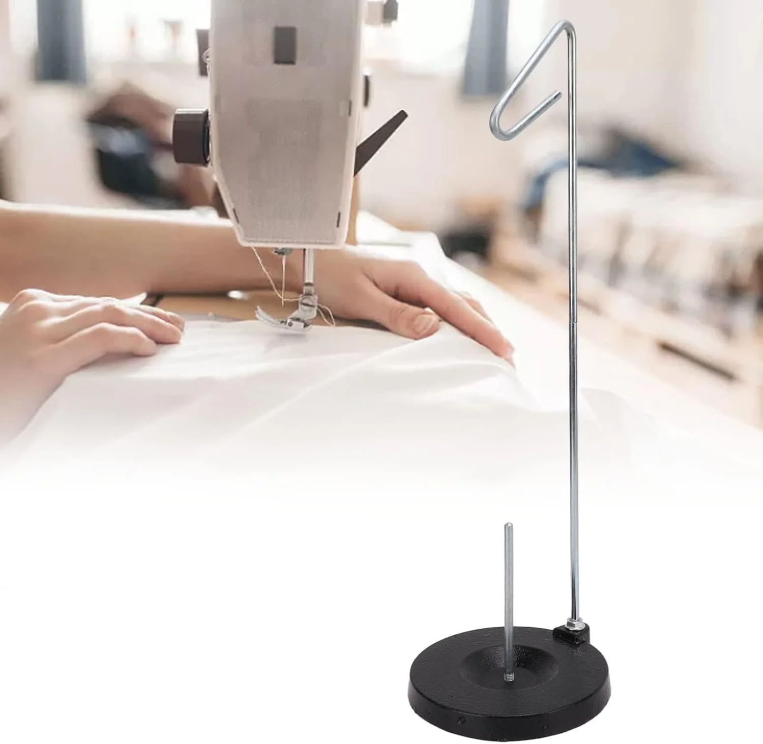 نگهدارنده نخ، نگهدارنده قرقره فلزی قوی و مستقل برای اتصال به چرخ خیاطی نگهدارنده نخ، نگهدارنده قرقره فلزی قوی و مستقل برای اتصال به چرخ خیاطی