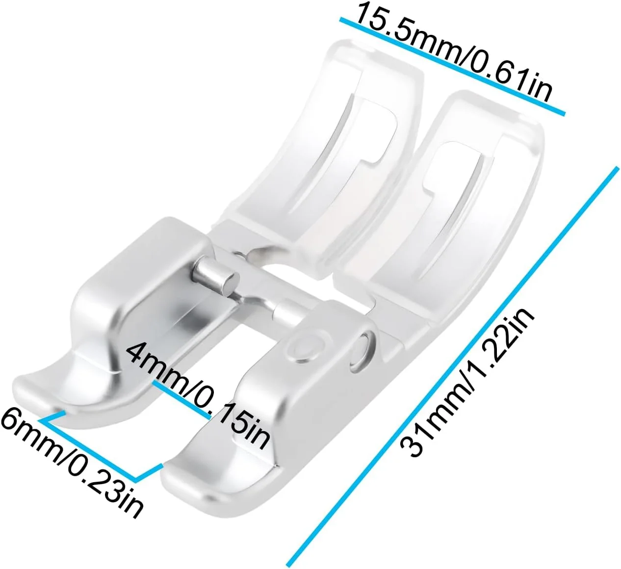 پایه زیگزاگ چرخ خیاطی VGOL 6 میلی متری سازگار با مدل های PFAFF دارای IDT، 2 عدد پایه زیگزاگ چرخ خیاطی VGOL 6 میلی متری سازگار با مدل های PFAFF دارای IDT، 2 عدد
